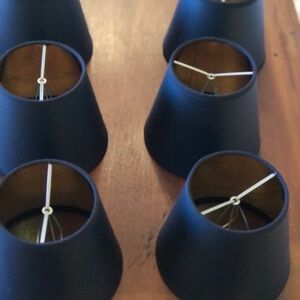 Set of 6 Black Lamp Shades